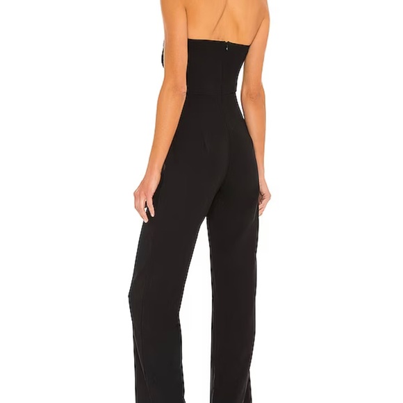 Superdown Jordan Tie Waist Jumpsuit in Black - Picture 3 of 7